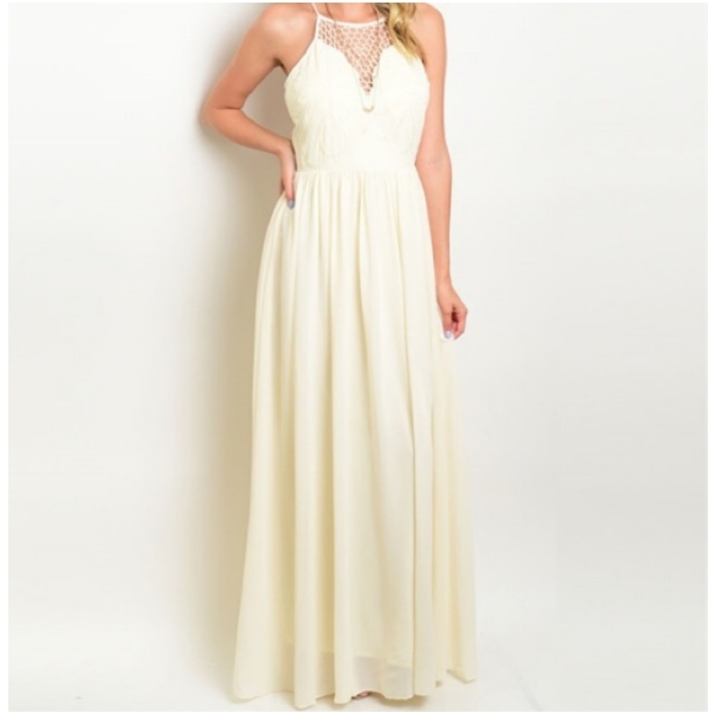 Crochet Halter Maxi dress
